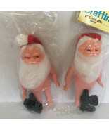 Vintage packages of two doll craftin 6 inch Santa doll long white beard ... - £15.44 GBP