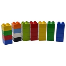 Lego Duplo 2X2 Brick Blocks Lot of 28 Mixed Colors Blue Red Yellow Green - £6.74 GBP