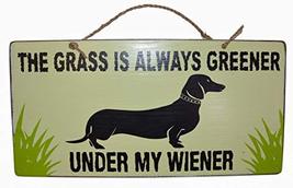 WorldBazzar The Grass is Always Greener Under My Wiener Dachshund Funny ... - £15.76 GBP