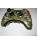 X-BOX 360 - MICROSOFT CAMOUFLAGUED  WIRELESS CONTROLLER - EXC - W21 - £21.55 GBP