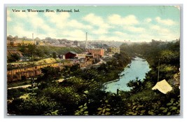 Birds Eye View Whitewater River Richmond Indiana IN UNP DB Postcard Y4 - £3.07 GBP