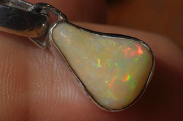 Opal Pendant. Approx. 20mm long. Natural Earth Mined Opal. - £76.73 GBP