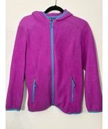 L.L.Bean Girls Fleece Jacket With Hood &amp; Zip Pockets Girls Size 18 Juniors - $14.01