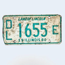 1980 United States Illinois Base Dealer License Plate DL 1655 E - $16.82