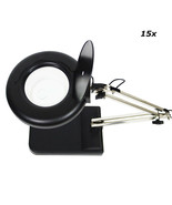 TECHTONGDA 110V 15X Black Benchtop Magnifier Lamp Magnifier Desk Table L... - $98.75