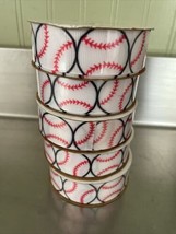 Offray 922163 7/8" Wide Grosgrain Ribbon Baseball Pattern 3 Yards 5 Rolls - $16.82