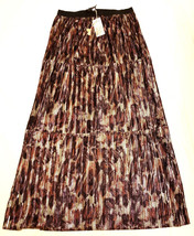 Johnny Was Maxi A-Line Pleated Skirt Sz- M Multicolor Metallic - £110.15 GBP