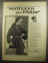 1952 Peck and Peck Coat Advertisement - Scotland plus Paris - £14.56 GBP