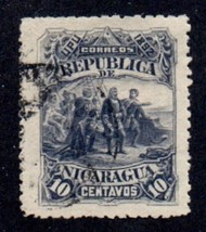 1892 Nicaragua Stamp - Columbus, 10c SC#43 E94M - £0.96 GBP