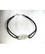 I LOVE YOU TO THE MOON AND BACK PEWTER PENDANT CORD BRACELET OR ANKLE BR... - $12.62 CAD