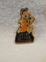 Flintstones Dist. 21 Citrus Little League Lapel Pin Fred Flintstone - £4.65 GBP