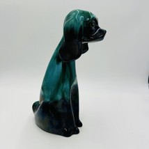 MCM Blue Mountain Canada Pottery 13 1/2&quot; Tall Hound Dog Green Figurine - £47.87 GBP