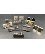 Lot of 9 Different Vintage Gold &amp; Silver Tone Cufflinks Foster Swank - $27.87