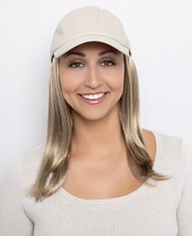 LONG HAT WITH HAIR by HENRY MARGU, Beige Baseball Cap *ALL HAIR COLORS*,... - $115.00