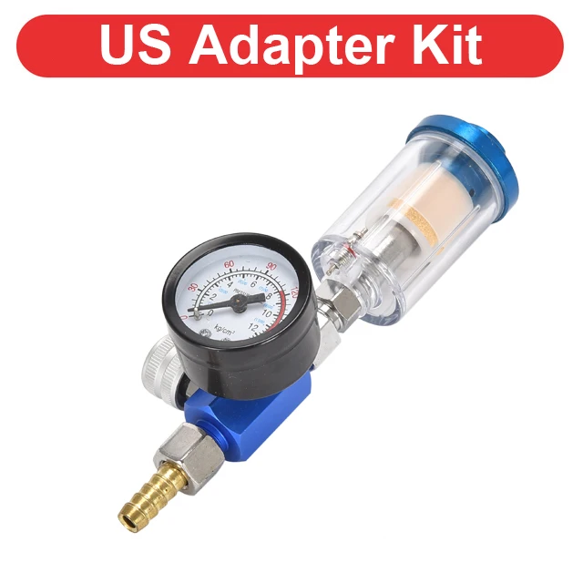 Spray  Air Regulator Gauge In-line Oil Water Trap Filter Separator JP/EU/US Adap - £177.44 GBP