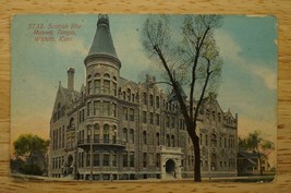 Vintage Souvenir Travel Postcard 1911 Scottish Rite Masonic Temple Wichita KS - £10.03 GBP