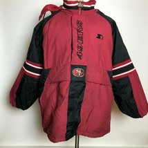 VTG Starter Pro Line San Francisco 49ers Burgundy Pullover Hoodie Sz Lar... - $237.59