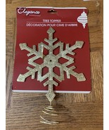 Elegance Christmas Tree Topper Gold Glitter Snowflake - $638.90 MXN