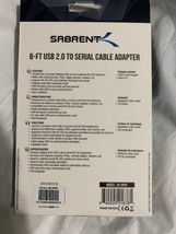 Sabrent 6 Ft USB Serial Cable Prolific Chipset Con-9p6f - £11.25 GBP