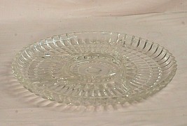 Veggie Platter Relish Dip Tray Dish Clear Pressed Glass 5 Part Round 12&quot;... - $42.56