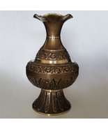 Old Nepali Bronze 9 Buddhas Flower Vase 7&quot; - Made in Nepal - $149.99