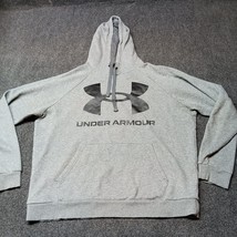 Under Armour Hoodie Adult Large Gray Loose Fit Coldgear Sweater Sweatshirt - £18.22 GBP