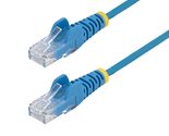 StarTech.com 9in Blue Slim CAT6 Ethernet Cable, Snagless RJ45, LSZH, 28A... - $11.94