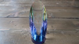 Vintage Iridescent Crystal LIBRA Paperweight 3.5 inches - $39.59