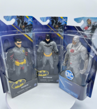 DC Comics Spin Master Lot Batman Robin Cyborg 6 Inch Action Figures 2021 - £11.38 GBP