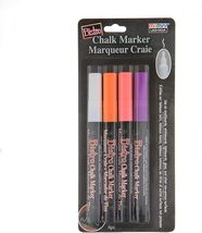 Uchida 482-4H, 4 Piece Bistro Fine Line Chalk Marker Set Fluorescent Colors - $19.79