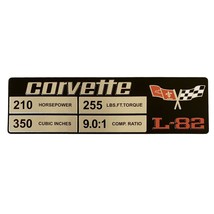 C3 Corvette Spec Data Plate Embossed Scratch-Resistant Aluminum L82 Engine 76-77 - £20.68 GBP