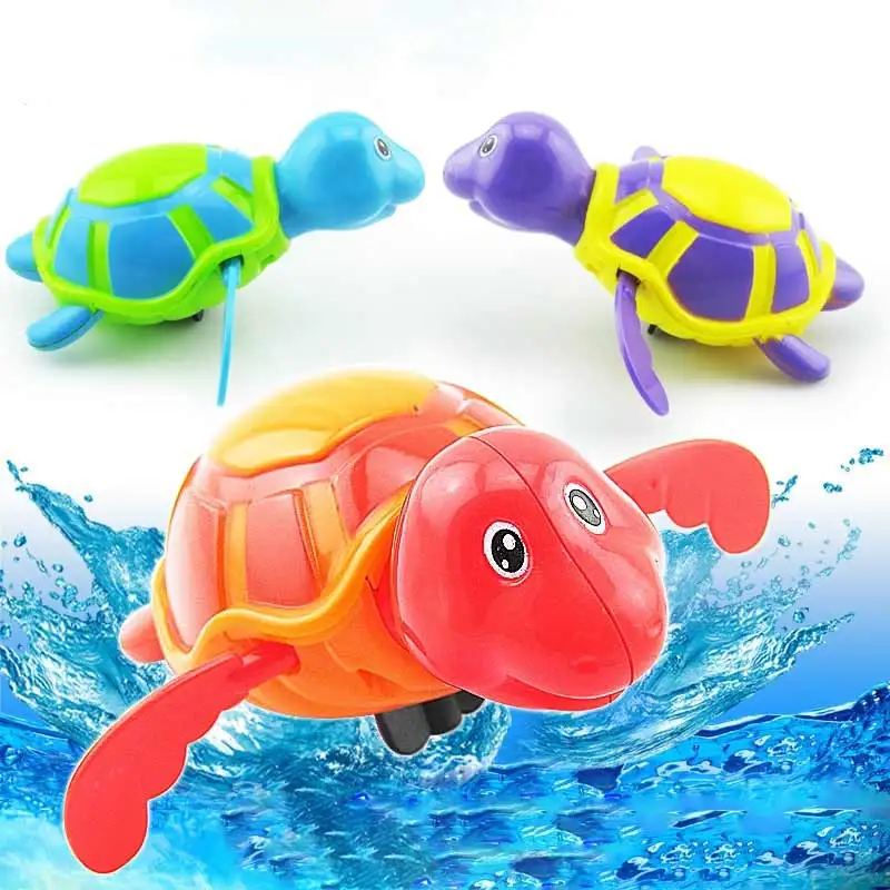 Play Turtles Water Kids Bath Pool Tub Animals Sounding Toys Swim Clockwork - £7.05 GBP
