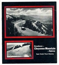 Broadmoor Cheyenne Mountain Highway Brochure Scenic Trip of America 1920&#39;s - £13.72 GBP