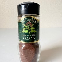 Vintage McCormick Glass Spice Jars Black Lid CLOVES 90s Kitchen Decor St... - £9.17 GBP