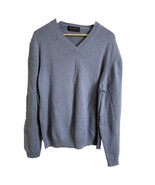 Brooks Brothers Men’s Blue V Neck Pullover Sweater Size Large 100% Cotton - £12.20 GBP