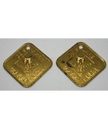 2 Vintage CUB SCOUTS OF AMERICA Be Aware Do Your Best Metal Fob Tags BSA... - $218.53 MXN
