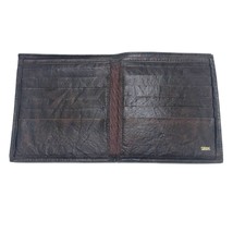 Vintage Elegante Portafoglio da Uomo Bifold pelle Marrone 15 Tasche - £24.18 GBP