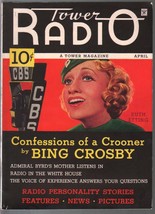 Radio Tower #1 4/1934-1st issue-Bing Crosby-Eddie Cantor-VF+ - £408.33 GBP