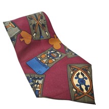 Enigma Playing Cards Club Spade Heart Hand Made Novelty Polyester Necktie - $16.83