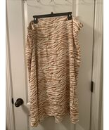 Ava &amp; Viv Women&#39;s Zebra Print Skirt with Side Slits Multi-Color - $54.58 CAD+