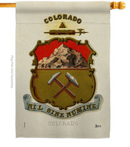 Coat Of Arms Colorado House Flag States 28 X40 Double-Sided Banner - £29.48 GBP