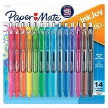 Paper Mate InkJoy Gel Pens, Medium Point, Assorted Colors, 14 Count - $17.81