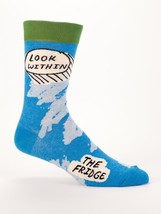 Blue Q Socks - Men&#39;s Crew - Look Within The Fridge - Size 7-12 - £10.99 GBP