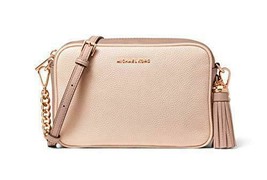 Michael Kors Medium Leather Camera Crossbody Bag (Soft Pink/Fawn) - $178.00