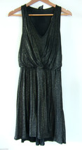 NWT Ella Moss Black Gold Shimmer Sexy Designer Cotton Modal Dress Chic S... - $79.00