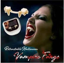 Halloween Vampire Teeth Retractable Fangs Masquerade Party Horror Zombie Teeth C - £8.84 GBP+