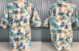 Daniel David Large Hawaiian Tropical Vacation Resort Button Mens Shirt F... - £11.43 GBP
