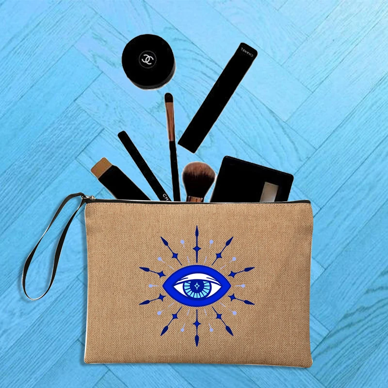 Eye of Providence Pattern Waterproof Cosmetic Bag Purse Female Storage Toiletrie - $56.34