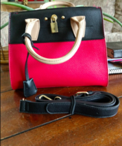 red and black tote handbag - £17.60 GBP