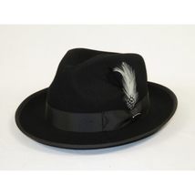 Men BENTLY HEADWEAR Hat Australian Wool Fedora Brooks Collection BR723 Black image 5